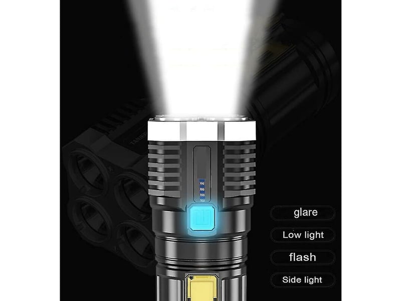  La torche lumineuse be de 10000000lm a mené la lumière tactique rechargeable d'usb de lampe-torche  - Conforama B