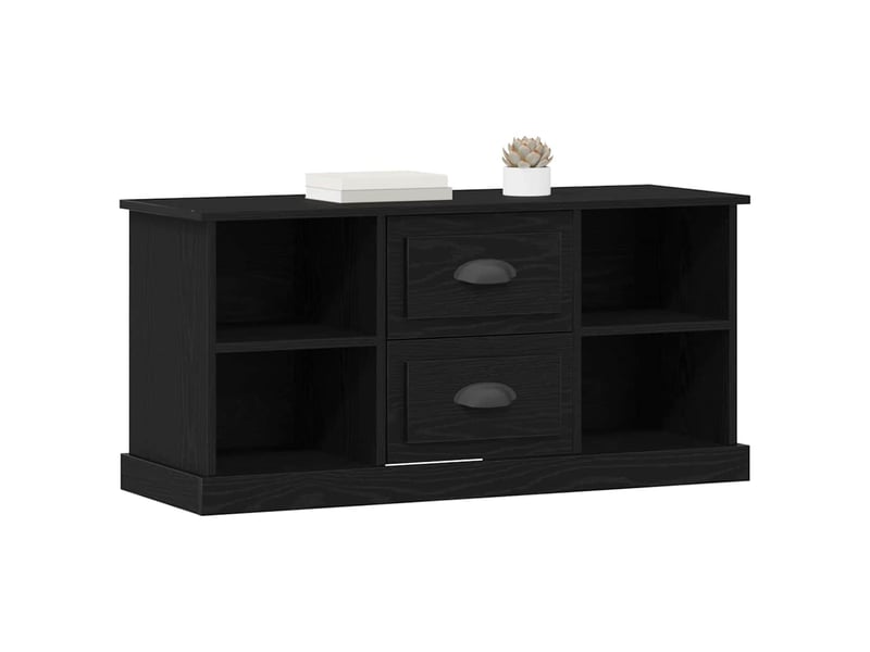 Meuble tv - banc tv - meuble de rangement 99,5 x 35,5 x 48 cm chêne noir bois d'ingénierie - Conforama C