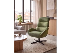 Fauteuil pivotant aalborg tissu vert
