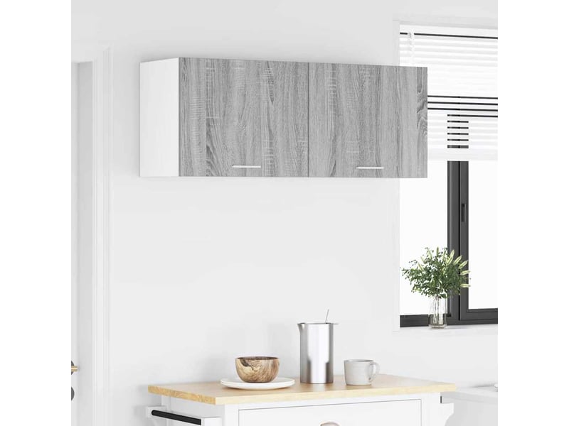  Meuble de rangement, armoire suspendue gris sonoma et blanc 50x31x40cm  - Conforama D