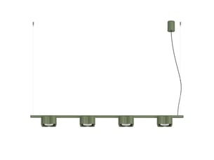 Lustre ovio 4 vert olive gx53 aluminium moderne 208x122x12cm