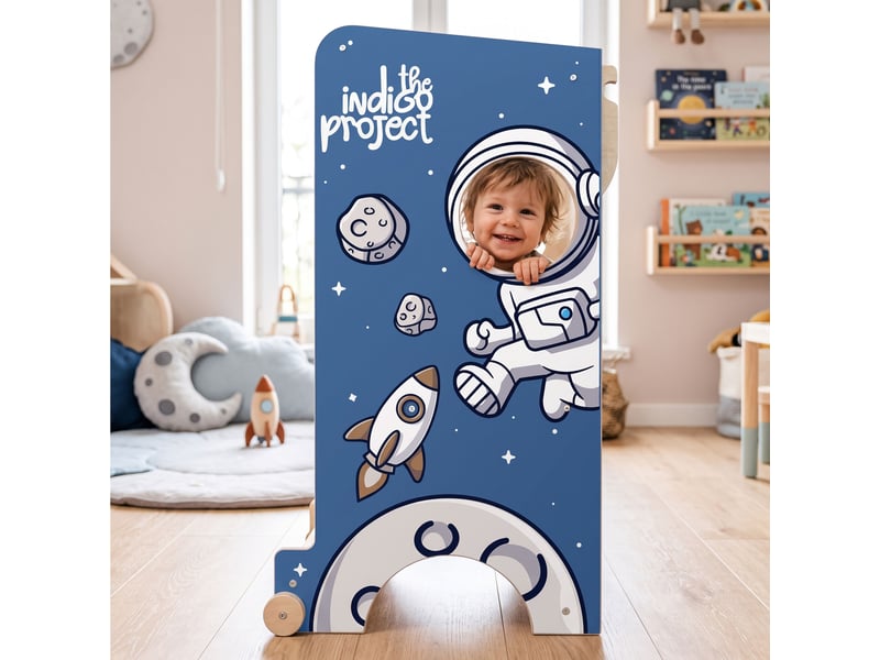  Castle gate - tour montessori multifonction 3 en 1 pour enfants à partir de 24 mois, 58x50x90 cm avec tableau et panier en bois  - Conforama D
