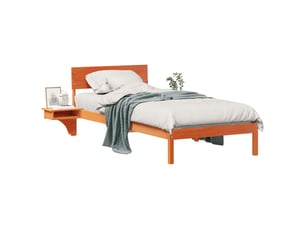 Lit simple 90x190 cm coloris marron