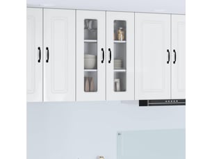 Meuble mural de cuisine | armoire de cuisine blanc brillant 60x31x80cm