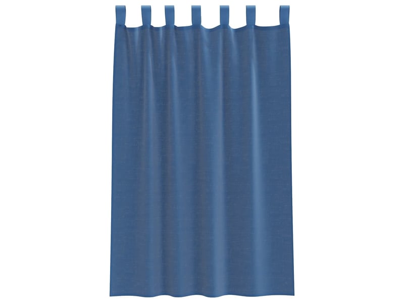  Lot de 2 rideaux en voile, voilages avec boucles bleu royal 140x175 cm cf44294  - Conforama D