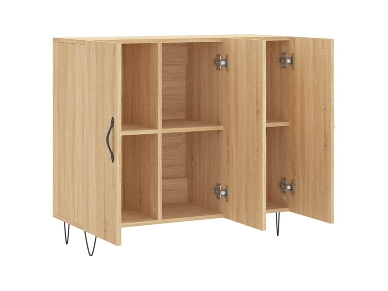  Buffet - bahut - meuble de rangement chêne sonoma 90x34x80 cm bois d'ingénierie  - Conforama E