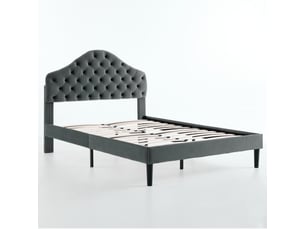 Lit 2 places 140x200 cm coloris gris