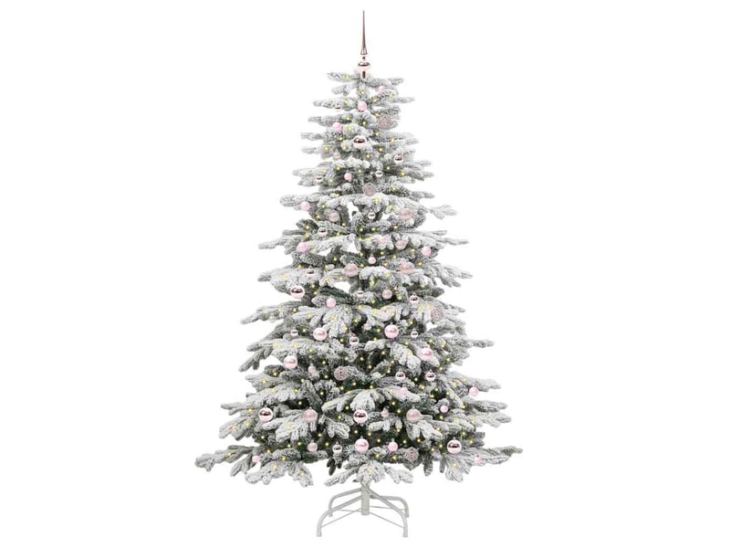 Sapin de noël, arbre de noël artificiel à branches articulées blanc 210 cm shl1435 - Conforama C