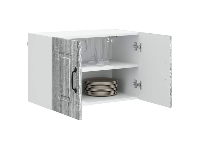  Meuble mural de cuisine | armoire de cuisine 2 pcs gris sonoma shl4731  - Conforama C