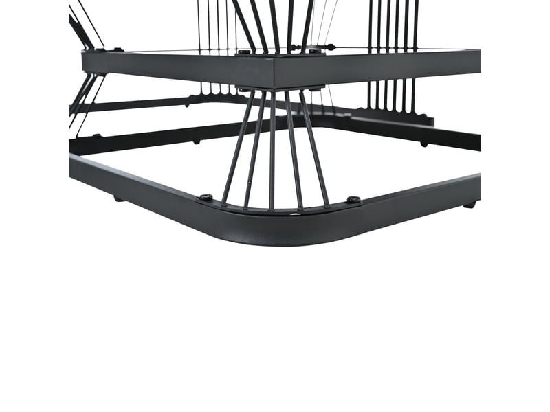 Tables basses gigognes 2 pièces avec tiroir pour salon en mdf 70×70×45 cm et 50×50×40 cm blanc noir - Conforama D