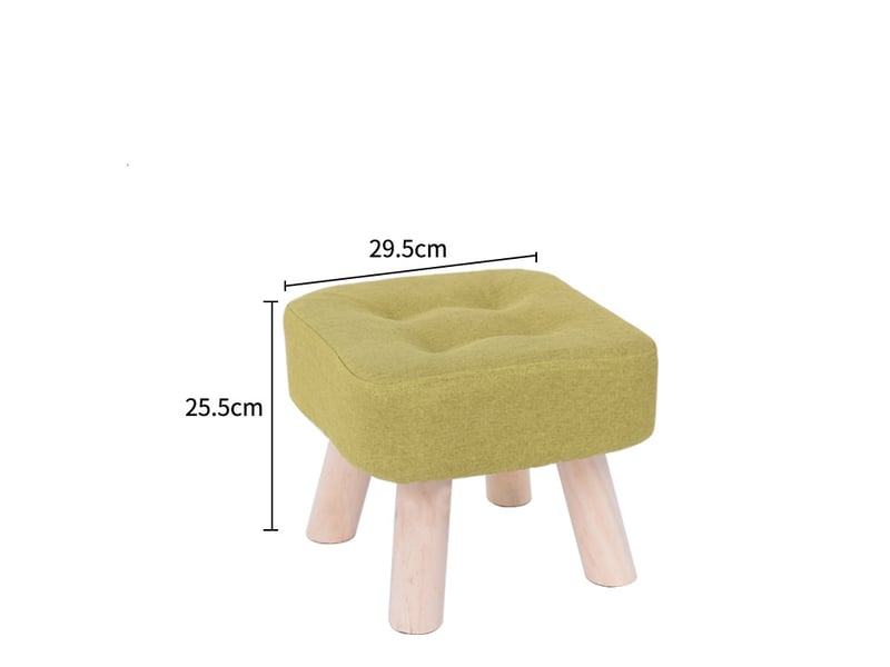  Repose-pieds et tabouret bas en bois – vert, pour chambre et salon  - Conforama B