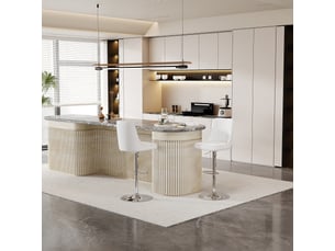 tabouret de bar assise réglable en hauteur  <strong>STILVORA</strong>  - bicolore hauteur d'assise 85 cm vendu Par paire
