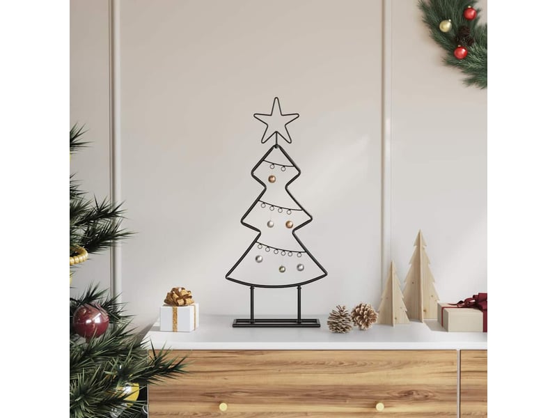 Arbre de noël, décoration de noël en métal noir 60 cm acier cf61735 - Conforama B