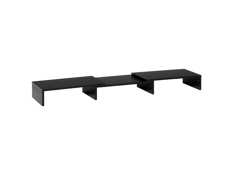  Support d'écran double réglable et orientable noir 80-117 x 23.5 x 10 cm  - Conforama A