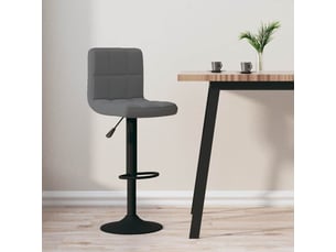 Tabouret de bar, chaise de bar gris foncé velours shl84327