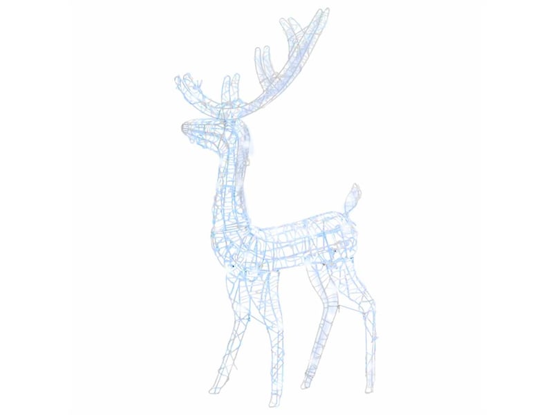  Renne de décoration de noël acrylique 140 led blanc froid 128 cm  - Conforama A