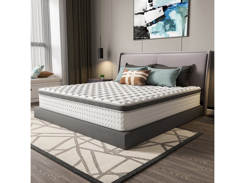  Matelas ressorts ensachés 160x200 cm accueil mémoire de forme ép.30 cm  - Conforama E