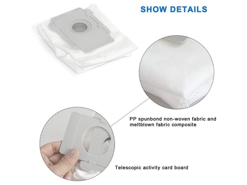  Pack de 12 pièces de rechange pour sacs anti-poussière compatibles avec irobot roomba i3+(3550),i4+ (4552), i6+(6550), i7(7150)  - Conforama D