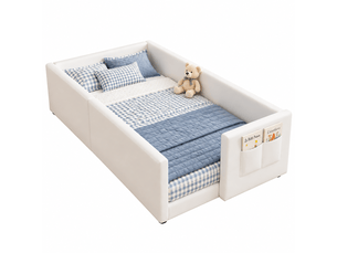 Lit simple 90x200 cm CozyNest coloris blanc