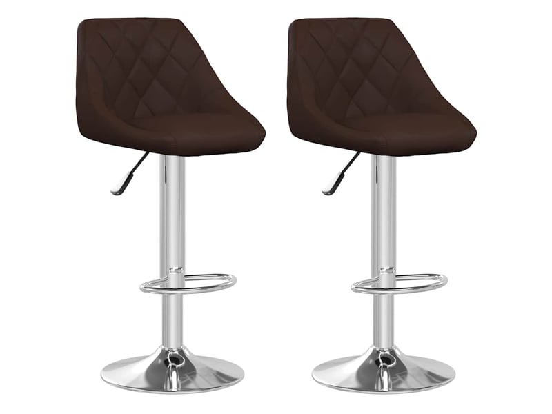  Lot de 2 tabouret de bar, chaise de bar marron similicuir shl53363  - Conforama A