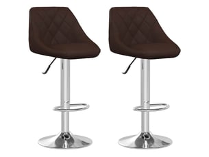 Lot de 2 tabouret de bar, chaise de bar marron similicuir shl53363