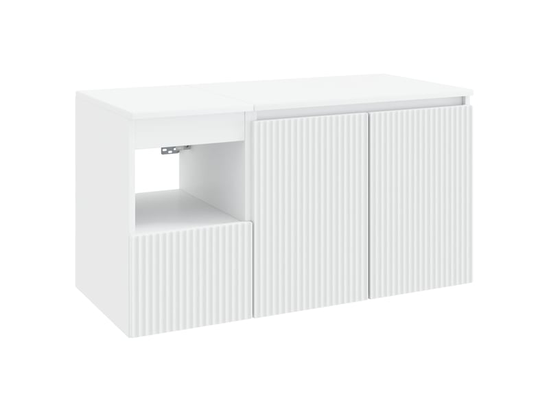 Ensemble de mobilier de salle de bain 2 pc blanc cf63996  - Conforama A