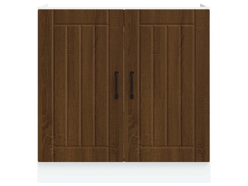  Meuble de cuisine, meuble de base de lavabo chêne marron bois d'ingénierie shl2406  - Conforama D