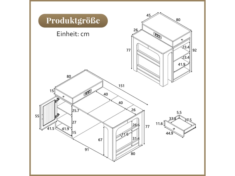  Îlot de cuisine 1 porte 2 tiroirs coloris blanc mdf Îlot de cuisine blanc - Conforama C
