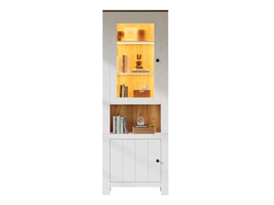 Vitrine coloris bicolore 6 étagère(s) <strong>FLORAGRACE</strong> <strong></strong> - 70 cmx188 cm