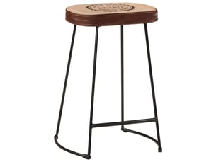 Lot de 2 tabouret de bar, chaise de bar marron foncé 41x29x62 cm shl23199