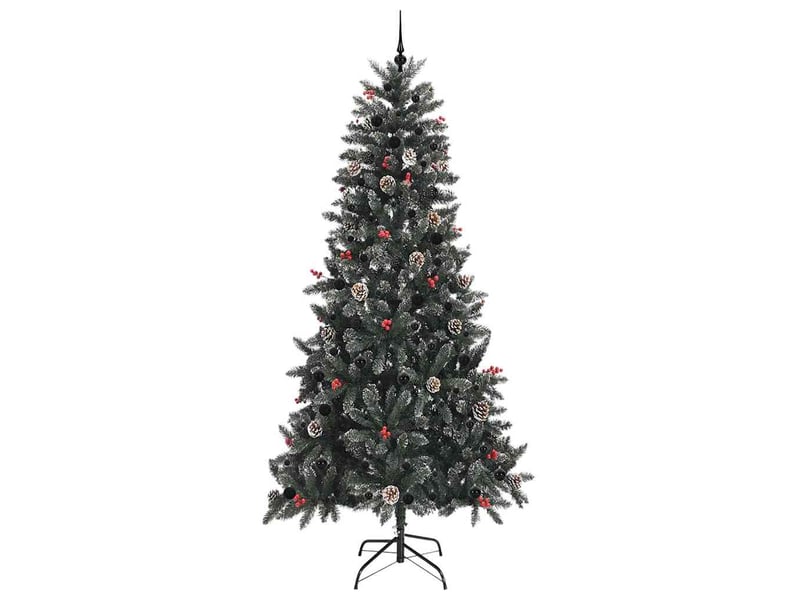  Sapin de noël artificiel, arbre de noël vert 240 cm pvc, plastique et acier shl1323  - Conforama D