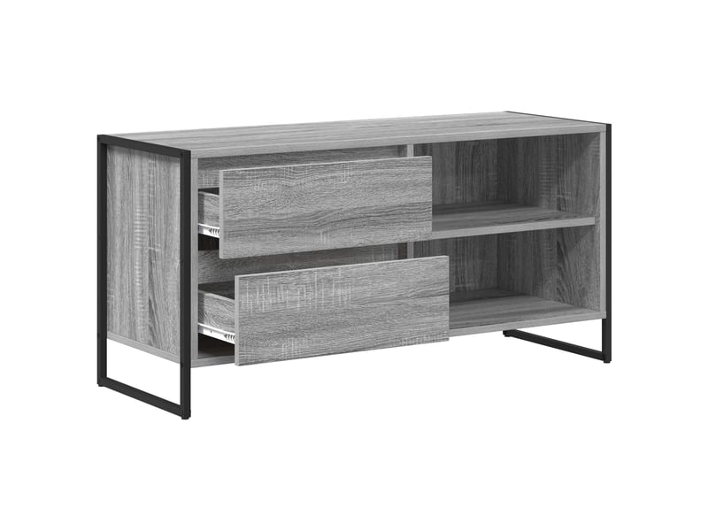  Meuble tv - banc tv - meuble de rangement 100 x 36 x 49,5 cm gris sonoma bois d'ingénierie  - Conforama E