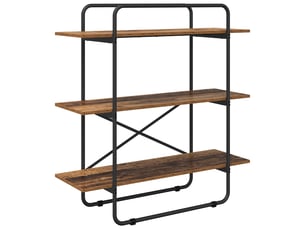 Étagère 3 niveaux, étagère de rangement 100 x 35 x 105 cm pb bois de chêne