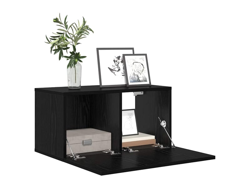  Ensemble meuble tv - banc tv - meuble de rangement 60 x 30 x 30 cm noir bois d'ingénierie  - Conforama C