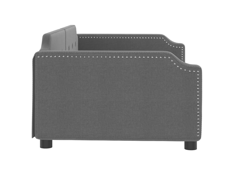  Lit simple- lit adulte -  lit de repos gris foncé 100x200 cm tissu  - Conforama C