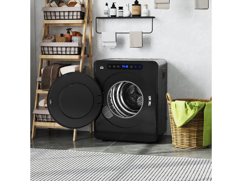  Séchoir linge portable - 1000w 4kg - timer - 6 modes - installation murale ou à poser - noir  - Conforama B