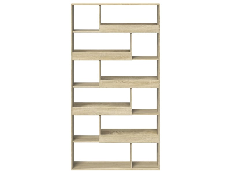  Cloison bibliothèque, meuble de rangement chêne sonoma bois d'ingénierie  - Conforama D