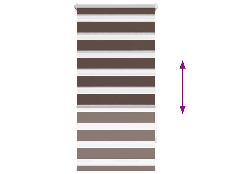  Store vénitien zebra, store de fenêtre 80,9 x 150 cm, largeur du tissu 76,7 cm, couleur café cf48210  - Conforama E