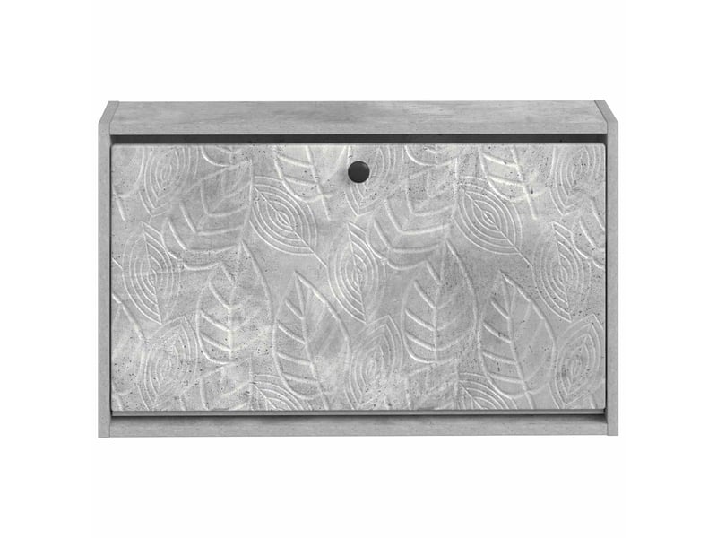  Meuble à chaussures mural, armoire à chaussures delft 71x17x43 cm gris béton  - Conforama D