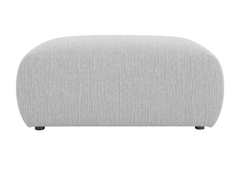  Portofino - pouf en tissu chenille gris clair 105x57x40  - Conforama A