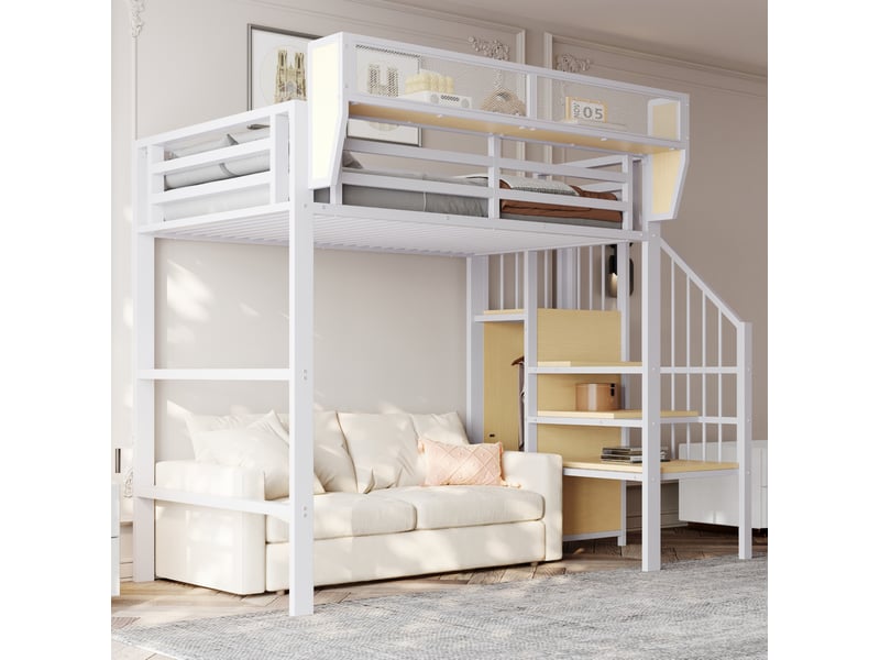  Lit coffre 90x200cm, 2 tiroirs, éclairage led, usb type-c, lit adulte, finition velours, tête de lit longue, gris foncé, sans matelas  - Conforama E