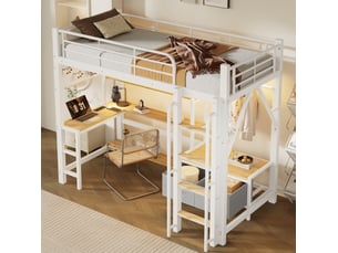 Lit combiné 90x200 cm <strong>HAUSS SPOLE</strong>  <strong></strong> coloris blanc