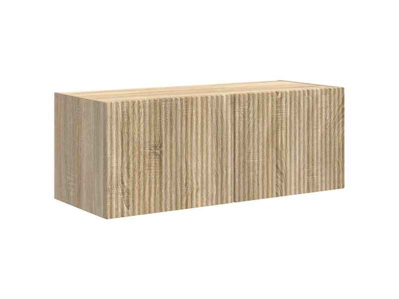  Ensemble meuble tv - banc tv - meuble de rangement 3 pcs chêne sonoma bois d'ingénierie  - Conforama E