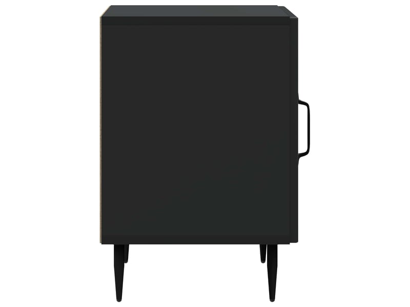  Table de chevet - cabinet de chevet - table de nuit noir 43 x 34,5 x 50 cm bois d'ingénierie  - Conforama E