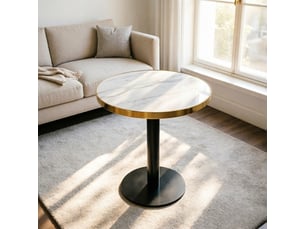Table basse rond(e) coloris bicolore <strong>OKMYHOME</strong> <strong></strong> - 60 cmx60 cm