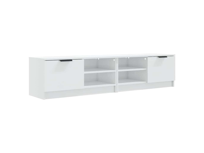  Meubles tv - banc tv - meuble de rangement 2 pcs blanc brillant 80x35x36,5 cm bois d'ingénierie  - Conforama A