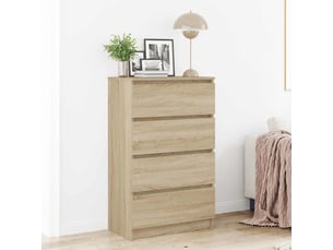 Buffet cuisine, meuble de rangement, commode chêne sonoma 60x35x98,5 cm bois d'ingénierie