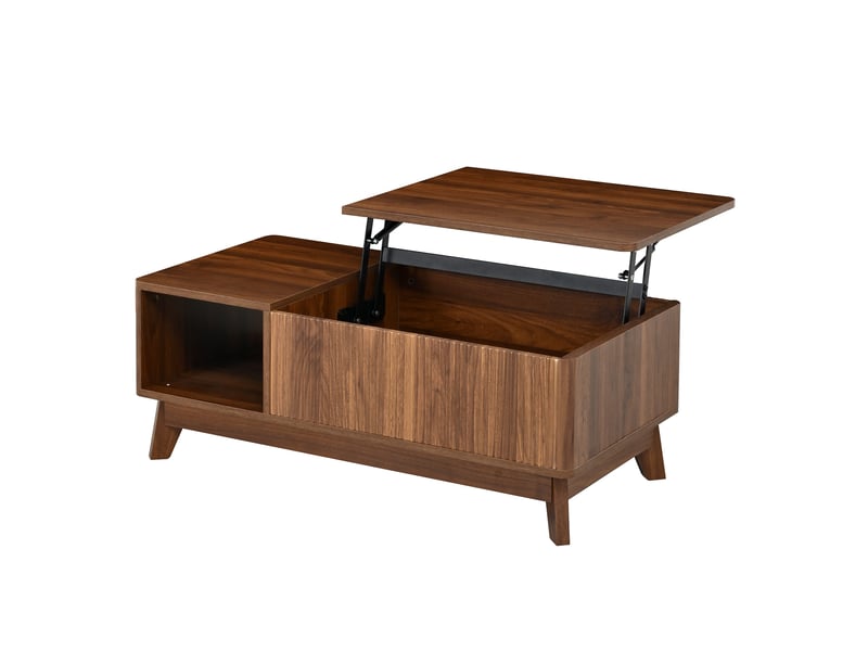  Table basse relevable effet noyer 1 niche 95x48cm  - Conforama A