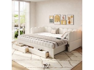 Lit banquette 90x200 cm <strong></strong> <strong>Bliss Lite</strong> coloris beige