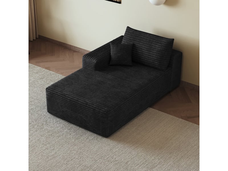  Canapé-lit y165-l noir – canapé convertible design moderne et élégant  - Conforama D